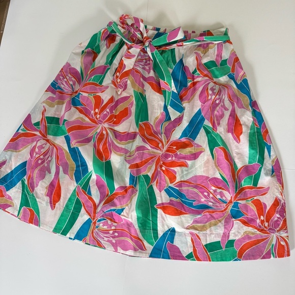 Lane Bryant White Floral MIDI Elastic Skirt Pockets Women’s 18/20 NWOT - Picture 8 of 9